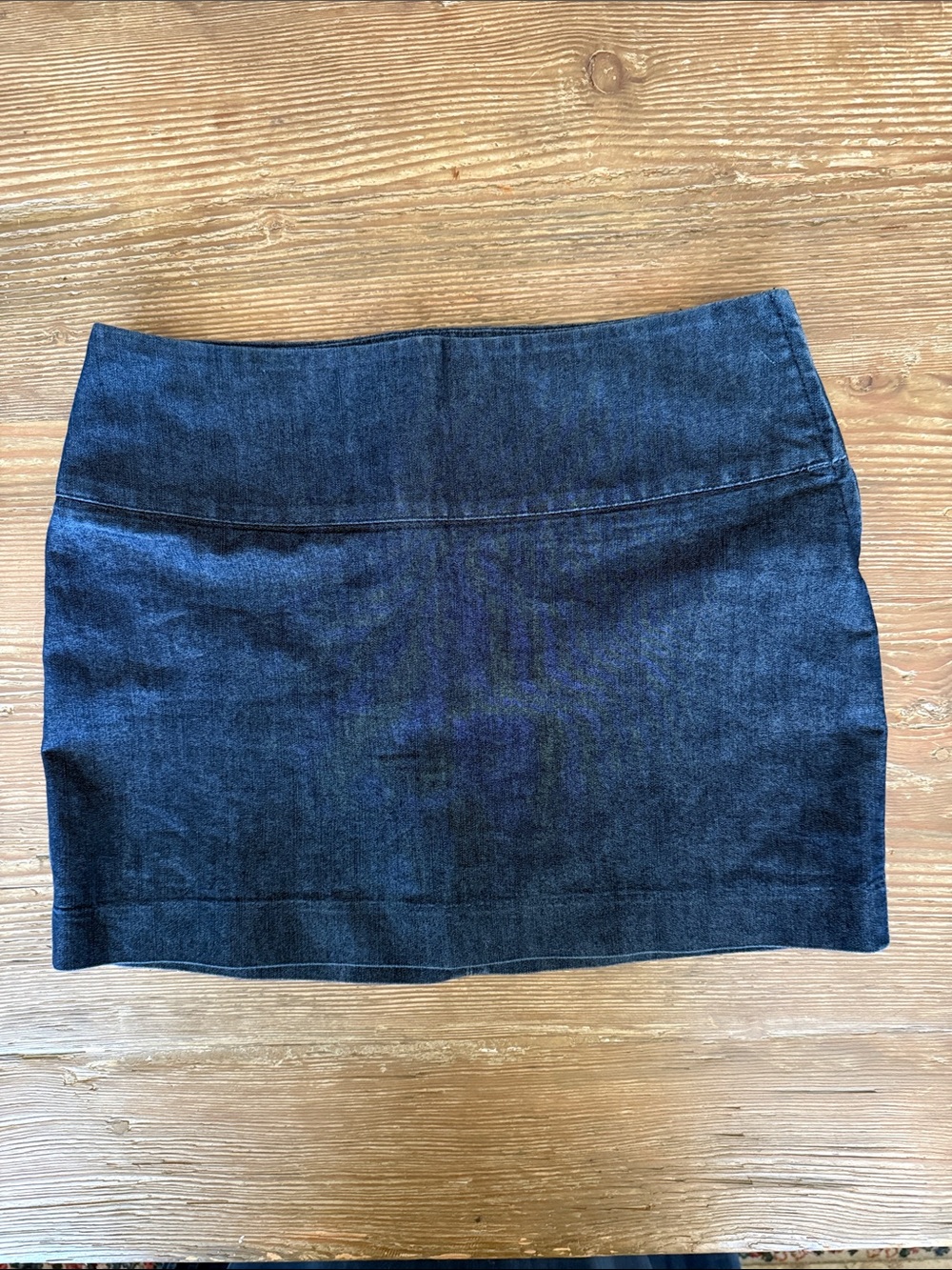 Express dark blue Denim stretch Mini Skirt 31”
